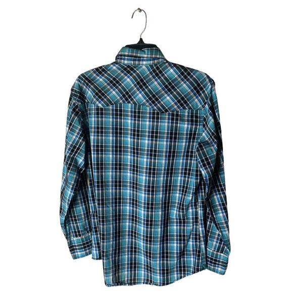 Wrangler Wrancher Vintage Shirt Mens XL Plaid Pearl Snap Buttons Cowboy Western - Picture 4 of 7